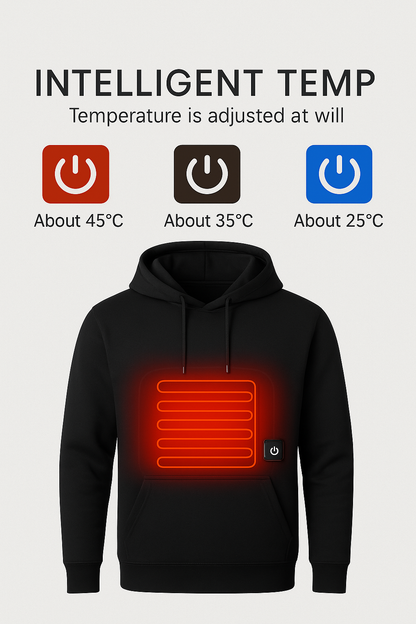 HeatTech™ Heated Hoodie — 3 Heat Levels | USB Powered